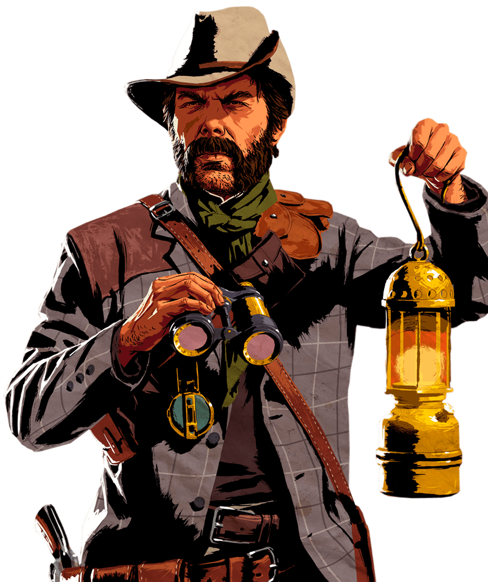 Rugged cowboy with weathered gear